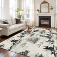 thumbnail image 2 of Nautical Lighthouse Area Rugs 6'x9', Washable Small Throw Rugs for Kitchen Dining room, Farmhouse Retro Ocean Ship Map Indoor Outdoor Rug Non-Slip Low Pile Carpet Runner Reversible Floor Mats, 2 of 8