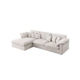 thumbnail image 5 of Eloise 121"W Chenille Sectional Sofa with Left-Facing Chaise, 6 Throw Pillows, 5 of 6