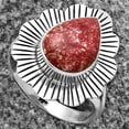 thumbnail image 2 of Natural Pink Thulite - Norway 925 Sterling Silver Ring s.7.5 Jewelry R-1086 SDR175605, 2 of 5