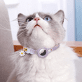 thumbnail image 2 of WANNGWE Collier Imprimé pour Chat Motif Frais Forme Cloche Réfléchissante Anti-Perte Collier pour Traqueur AirTag CW93-3973, 2 of 6