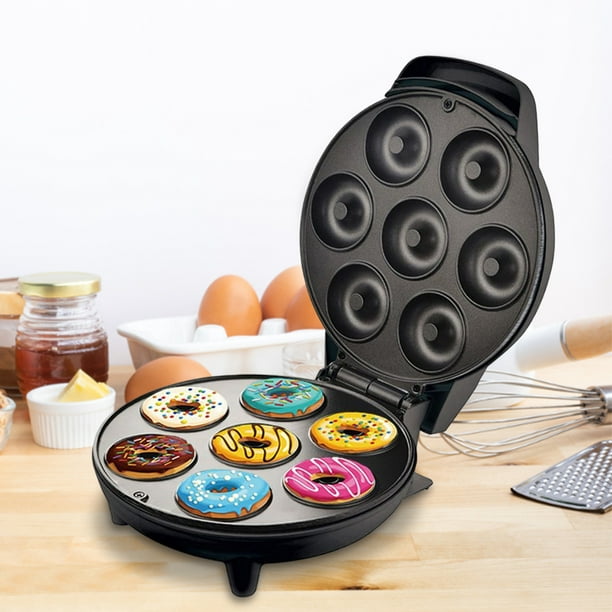 Aoruru Electric Griddle Indoor Grill Multi Mini Donuts Maker with 2 Sets  Interchangeable Baking Pans Nonstick Steak Maker Machine 1000W