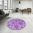 thumbnail image 3 of Ahgly Company Indoor Rectangle Patterned Violet Purple Area Rugs, 5' x 8', 3 of 6