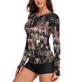 thumbnail image 2 of Vampire Diaries Women's Sunscreen Shirt Long Sleeve Workout Tops Crewneck Soft Comfy Tees Casual T-Shirt L, 2 of 7