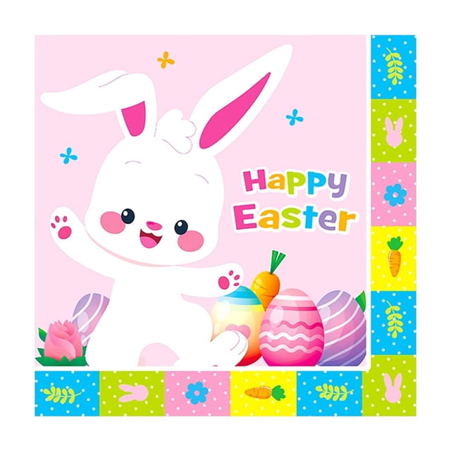 Pañuelos desechables pintados con temática de Pascua, suaves y amigables, suministros para fiestas, pañuelos desechables para decoración navideña de Pascua.