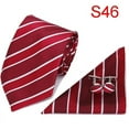 thumbnail image 2 of Synzerm Men Ties Woven Classic Necktie Set Formal tie Pocket Square for Wedding with Handkerchief Cufflinks Gift 3", 2 of 2