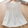 thumbnail image 1 of Robe d'Été pour Bébé Fille Robe de Princesse pour Bébé Fille Vêtements Décontractés Mode Robes de Fête pour Enfants Coton Manches Volantées Ajourées, 1 of 7
