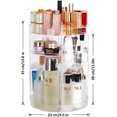 thumbnail image 3 of Organizador de maquillaje, organizador de cosméticos ajustable giratorio de 360 ​​grados, soporte de carrusel de almacenamiento de maquillaje para tocador de baño, 3 of 5