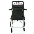thumbnail image 2 of SHUO Y Transport Wheelchair 17.7 Inches Lightweight Foldable Wheelchair Portable Aluminum Alloy Travel Wheelchair with Handlebar Brake Lever for Adults Seniors, Supports 265lbs Capacity, 2 of 6