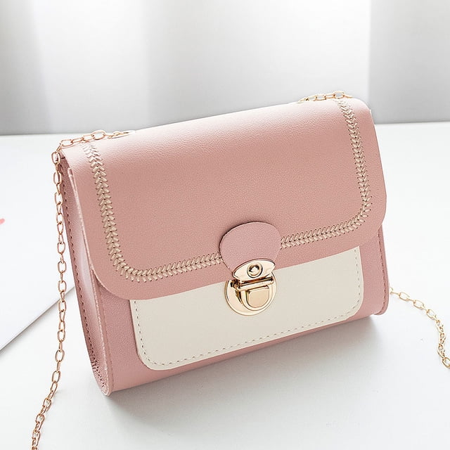 Versión coreana del bolso de mujer de costura, bolso de un solo hombro con hilo bordado y billetera cero