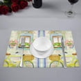 thumbnail image 2 of MKHERT Watercolor Country Life Village House Bicycle and Flowers Placemats Table Mats for Dining Room Kitchen Table Decoration 12x18 inch,Set of 4, 2 of 4
