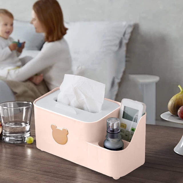 Caja de toallas de papel de plástico, caja de toallas de papel, decoración de rosas, para sala de estar, comedor, hogar, caja de toallas de papel, resistente a la humedad, resistente al desgaste, plás