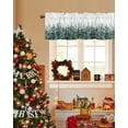 thumbnail image 2 of Christmas Valances for Windows Pine Tree Forest Christmas Kitchen Curtain Valances Rod Pocket Snowflake Window Curtain Treatment Short Topper Curtains Seasonal Valance Christmas Decor, 54x18 Inch, 2 of 6