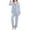 Grey, variant on BLOCLOALO 2 Piece Lounge Set Womens Pajama Sets Pajamas for Women Set Sleepwear Soft Lightweight Comfy Long Pants Loungewear Long Sleeve Shirts Button Down Shirts Womens Lounge Outfit Coffee L