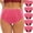 Pink, variant on uublik Value 5-Pack, Brief Panties for Women Protective Menstrual Postpartum Leakproof Panties Period Underwear Black