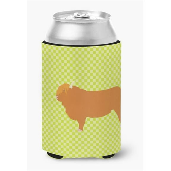 Highland Cow Green Can or Bottle Hugger