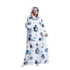 thumbnail image 2 of Camisón de franela con capucha y estampado de pingüino para mujer, suave y esponjoso, talla grande, informal, ligeramente elástico., 2 of 5