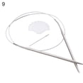 thumbnail image 1 of Opolski 2Pcs/Set Knitting Needles Stainless Steel Circular Crochet Hooks Weaving Tools, 1 of 9