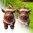 thumbnail image 4 of 1Pc Cow Christmas Yard Signs 11.8 Inch Farmhouse Christmas Yard Stakes Outdoor Decorative Large Cow Xmas Decorations Signs for Farm Garden, 4 of 5