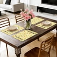 thumbnail image 4 of Easter and Rainbows Yellow Pattern Summer Placemats Set Of 4, 12x18 Inch Linen Kitchen Mats, Non-Slip Heat Resistant Washable, 4 of 6