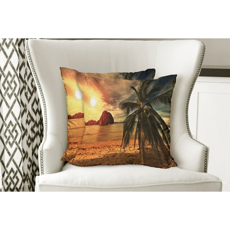 Coastal Brown  Outdoor Pillow Cover