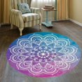 thumbnail image 1 of LaModaHome Rounded Rug Mandala Round RugNon-Slip Rug Washable Mat Child Stain Resistant Living Room Kitchen Carpet 4.6X4.6ft(140X140cm), 1 of 4