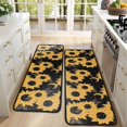 thumbnail image 4 of Kitchen Rugs Sets Of 2,Black Moon Sunflower Pattern Anti Fatigue Kitchen Mat Rugs Non Slip Washable,Decorative Kitchen Floor Mats for Kitchen,Sink,Laundry,17"x47"+17"x47", 4 of 5
