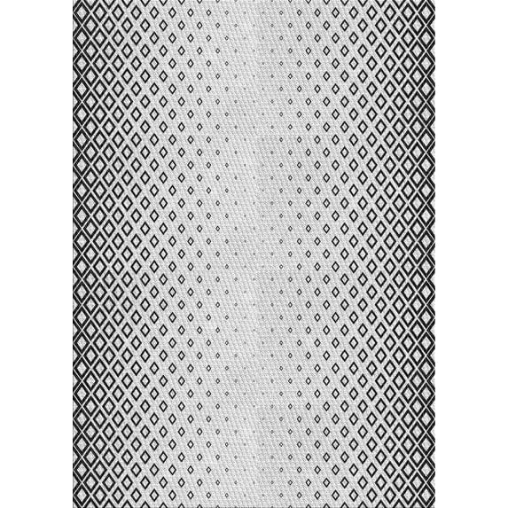 Ahgly Company Machine Washable Indoor Rectangle Transitional White Smoke Area Rugs, 2' x 5'