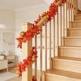 thumbnail image 6 of Dongrere Artificial Fall Pumpkin Garland Bendable Maple Leaf Berry Vine Thanksgiving Garland for Halloween Home Decor, 71 Inch, 6 of 6