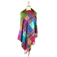 thumbnail image 2 of Double Side Rainbow Silky Colorful Exotic Pashmina Wrap Shawl Scarf, 2 of 4