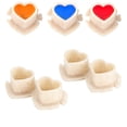 thumbnail image 1 of Tattoo Pigment Cup Set, Heart Shape Tattoo Ink Cups with Base for Beauty Salon for Tattooists, 1 of 7