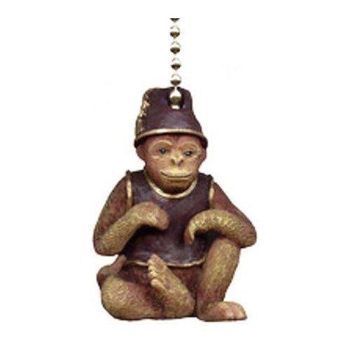 Tiki Tropical Monkey Ceiling Fan Light Pull Chain By Clementine Tiki Tropical Monkey Ceiling Fan Light