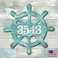 thumbnail image 4 of Designocracy MA98536-18 18 in. Captain Wheel Coastal House Number Sign Decor, 4 of 8