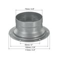 thumbnail image 2 of Unique Bargains 3 Inch Duct Connector Flange Metal Fitting Straight Pipe Flange Round Ventilation Duct 2 Pack, 2 of 5