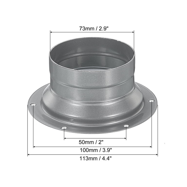 Uxcell 3 Inch Duct Connectors Flange Metal Fitting Straight Pipe Flange  Round Ventilation Duct 2 Pack - Walmart.com