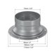 thumbnail image 2 of Conector de conducto de 3 pulgadas Uxcell, accesorio de metal, brida de tuberías rectas, conducto de ventilación redondo, 2 of 5