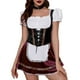 thumbnail image 1 of Disfraz Premium Auténtico traje tradicional tirolés para mujer, informal y elegante, conjunto de vestido de Oktoberfest Kuymtek Vino rojo T G/EG para Mujer, 1 of 9