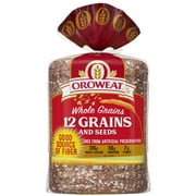 Oroweat Whole Grains 12 Grains and Seeds Whole Grain Bread Loaf, 24 oz