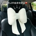 thumbnail image 4 of Internet celebrity ribbon cotton and linen bow headrest neck pillow waist support autumn and winter cute backrest cushion car pillow car hug, 4 of 5