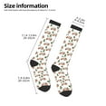thumbnail image 2 of Knee High Socks for Women Men Athletic - Camp Van Thigh-High Black Sole Comfort Breathable Long Socks for Casual Travel Running, 2 of 7