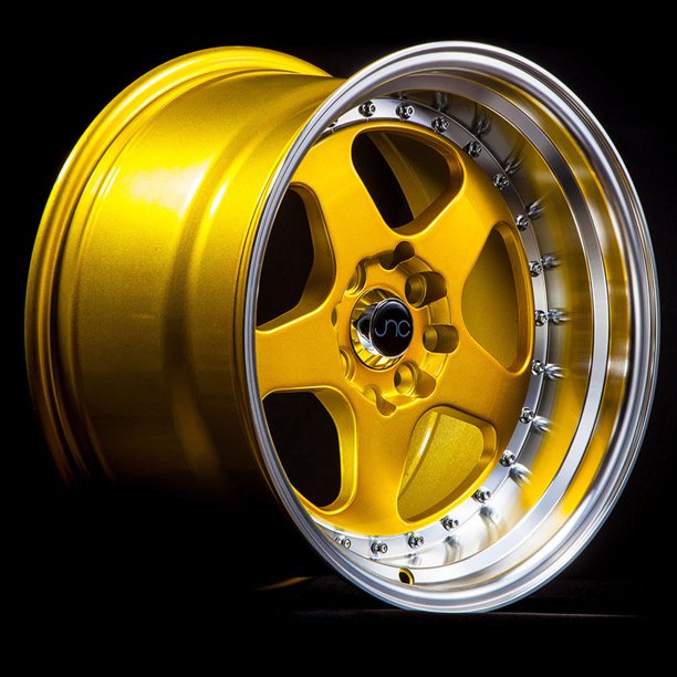 JNC Wheels 15" JNC010 Candy Gold Machined Lip Rim 4x100/4x114.3