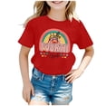thumbnail image 3 of YUEHUA Back To School Clothes for Teens Retro Quick Dry O Neck 1/4 Sleeve Happy First Day Of Pre-K, Pencil Graphic Tee, 3-8t, 3 of 5