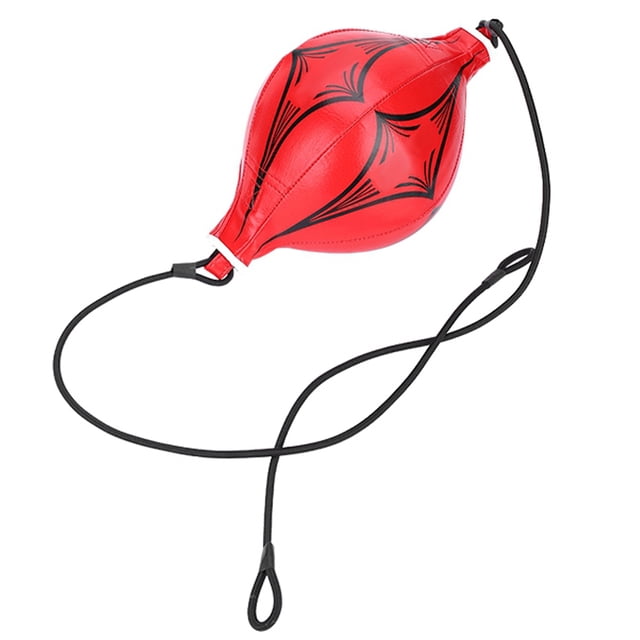 Entrenamiento de boxeo Bola de velocidad de cuero Bolsa de bolsa de MMA de doble extremo Juguete en forma de pera (rojo) YUNYI BRAND Deportes