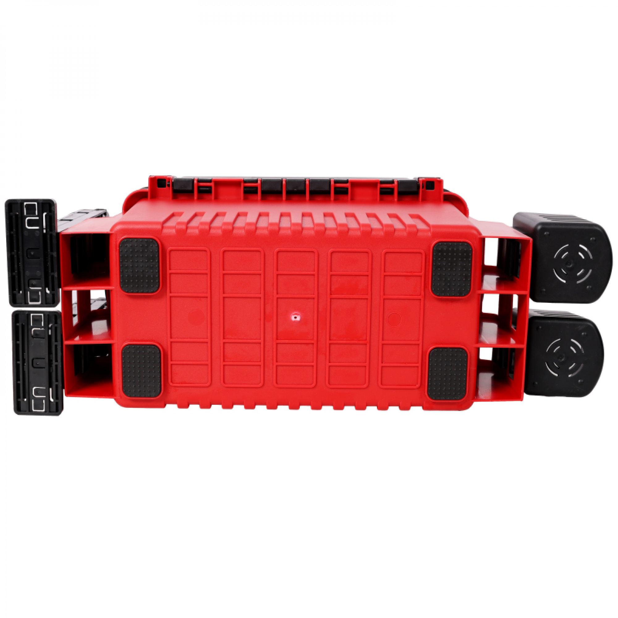 Dual-layer Fishing Tackle Box,Tackle Box Organizer Fishing Box Large,With 2pcs Rod Holder,2pcs Cup Holder,1pc Carring Strap,Red