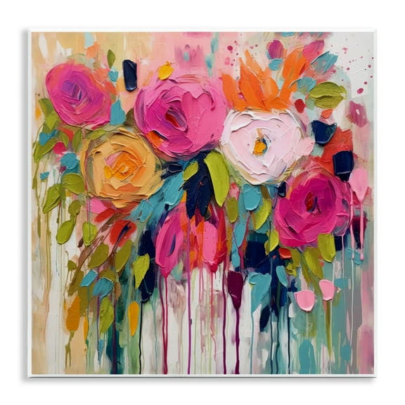 Stupell Industries Urban Paint Bouquet Botanical & Floral Painting Unframed Art Print Wall Art, 12 x 12