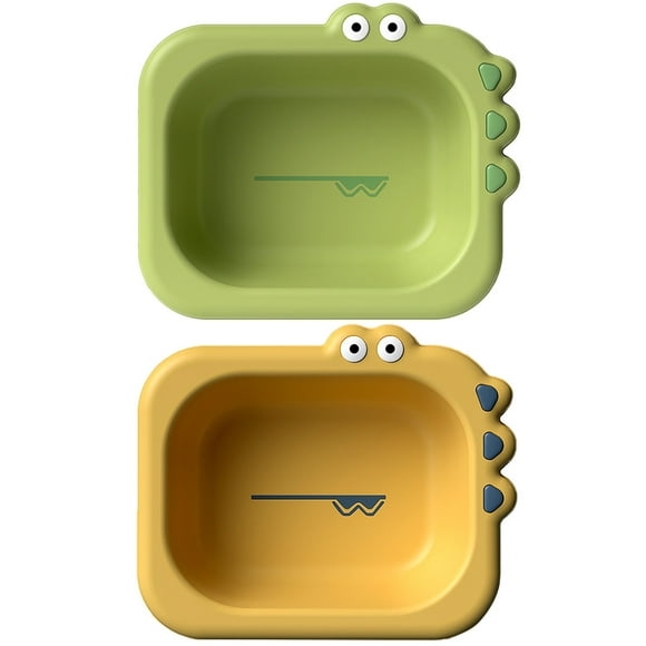 KAKOWELY 2 lavabos de baño para niños, lavabos portátiles para recién nacidos, bañera de hidromasaje con dibujos animados