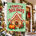 thumbnail image 2 of Purgmipth Sweet Holidays Christmas Garden Flag, Double-Sided Gingerbread House Pumpkin Outdoor House Flag for Porch Yard Decor, 28 x 40 Inch, 2 of 8