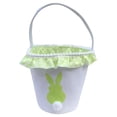 thumbnail image 1 of Cesta de conejo de Pascua, cesta de regalo para llevar, cesta de conejo, cesta con volantes para cazar Verde, 1 of 7