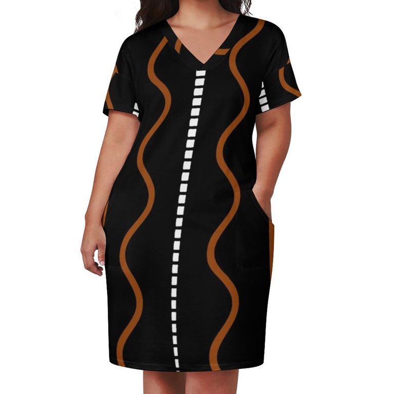 casual plus size black dress Plus Size Easy Days Ruffle Hem Dress