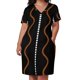 thumbnail image 2 of Vestido de noche de invierno para mujer, diseño de lona de barricada africana, vestido Suelto bolsillo, 2 of 6