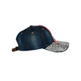 thumbnail image 4 of Top Headwear Breast Cancer Awareness Pink Ribbon Studded Baseball Cap - Dark Denim, 4 of 4